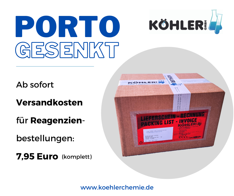 Porto für Apothekenreagenzien gesenkt